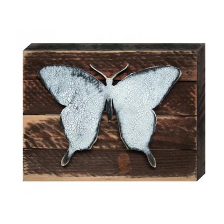DESIGNOCRACY Butterfly Art on Board Wall Decor 9841318